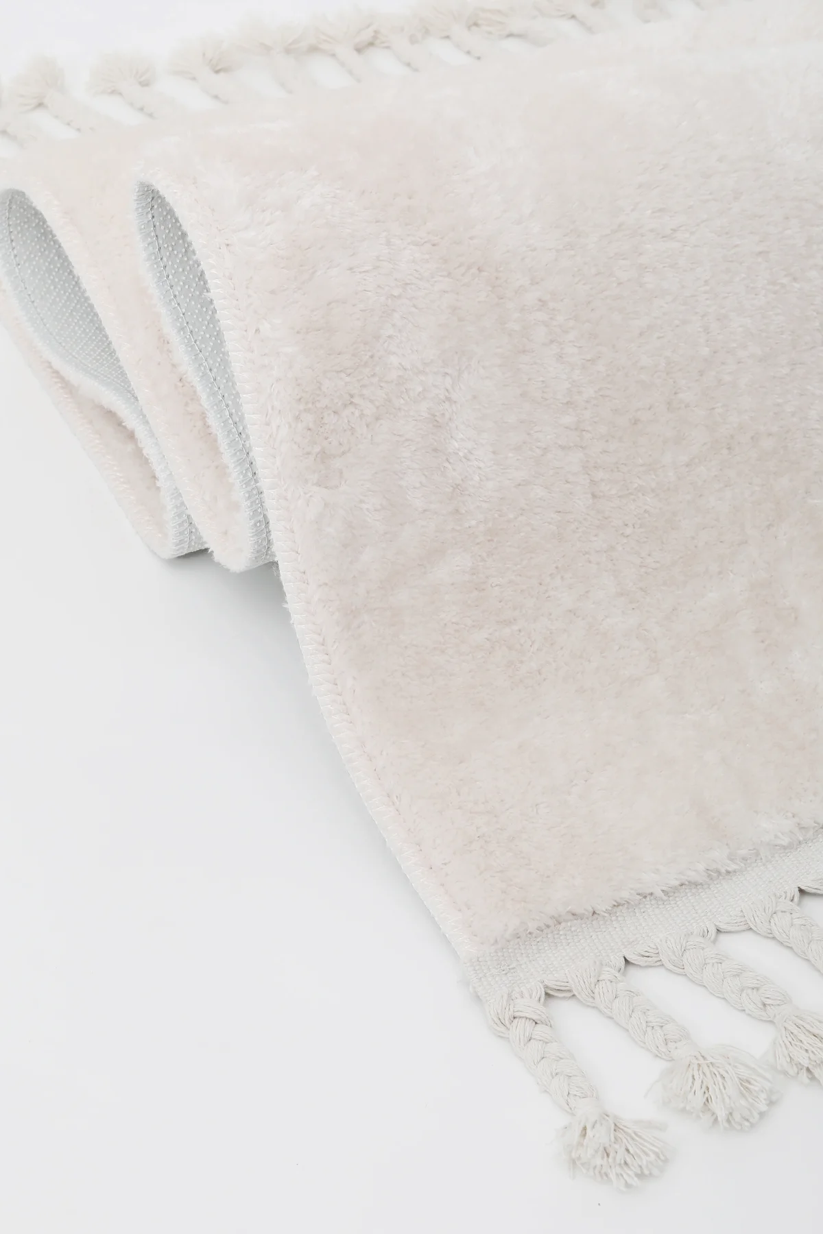 PELUŞ Saçaklı HALI VİZON RENK Silinebilir 80x300 - Görsel 3