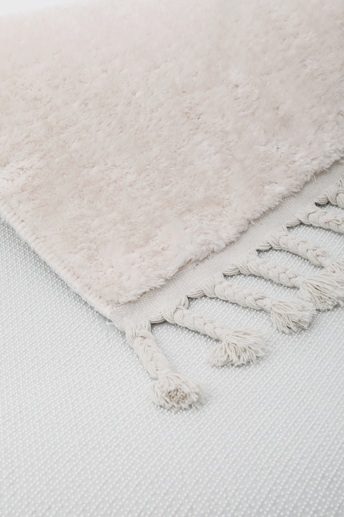 PELUŞ Saçaklı HALI VİZON RENK Silinebilir 80x150