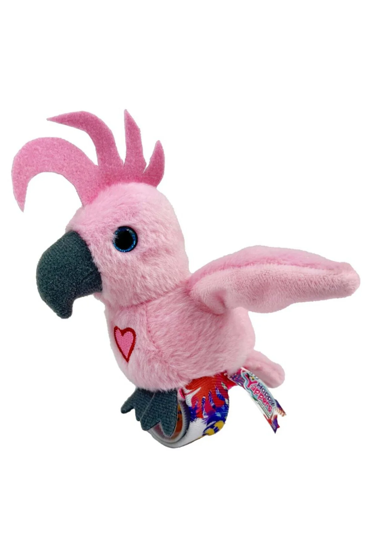 Peluş Ses Tekrarlı Hayvan Bileklik Aksesuar - Pembe Papağan (Lisi