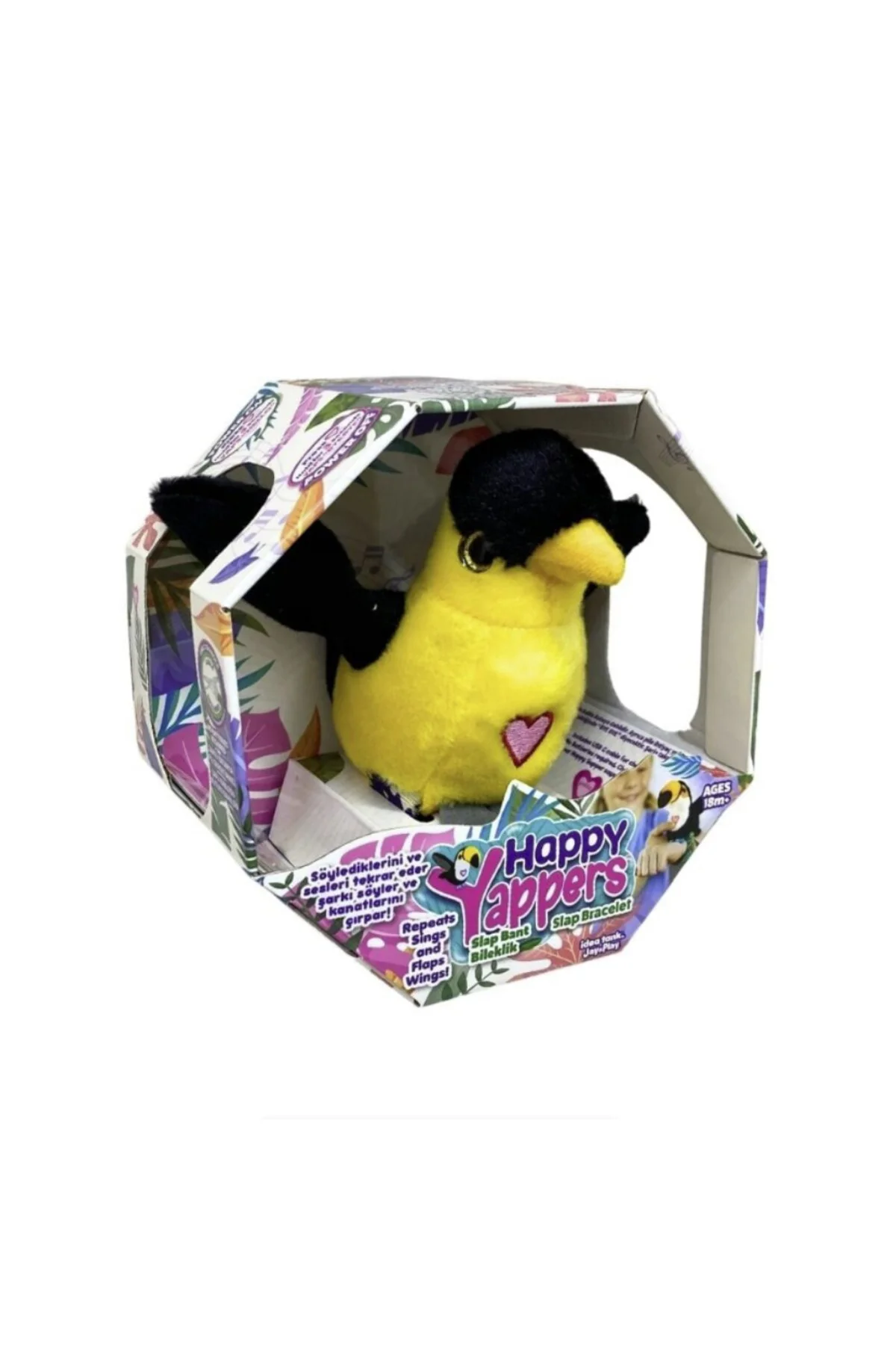Peluş Ses Tekrarlı Hayvan Bileklik Aksesuar - Saka Kuşu (Lisinya)