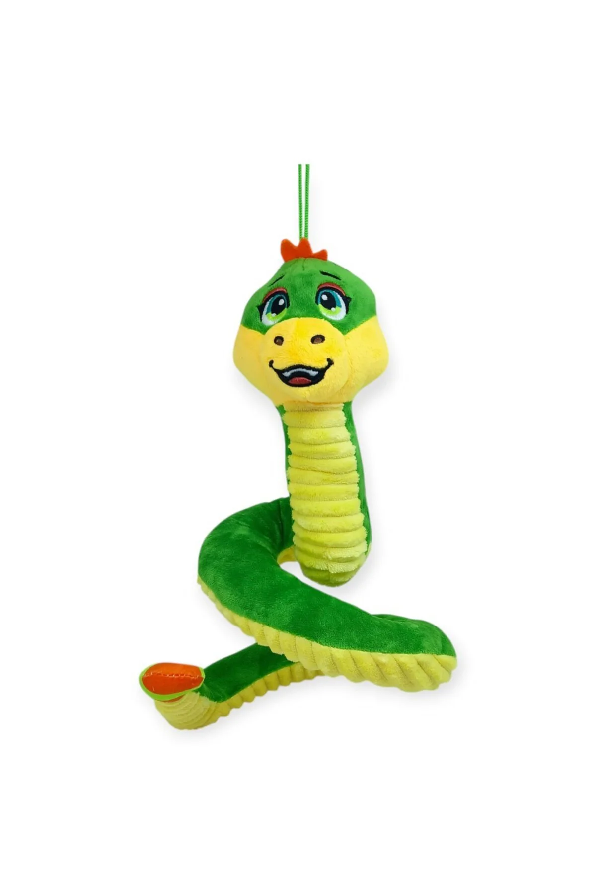 Peluş Sevimli Hayvanlar 35 cm - Yeşil Çıngıraklı Yılan (Lisinya)