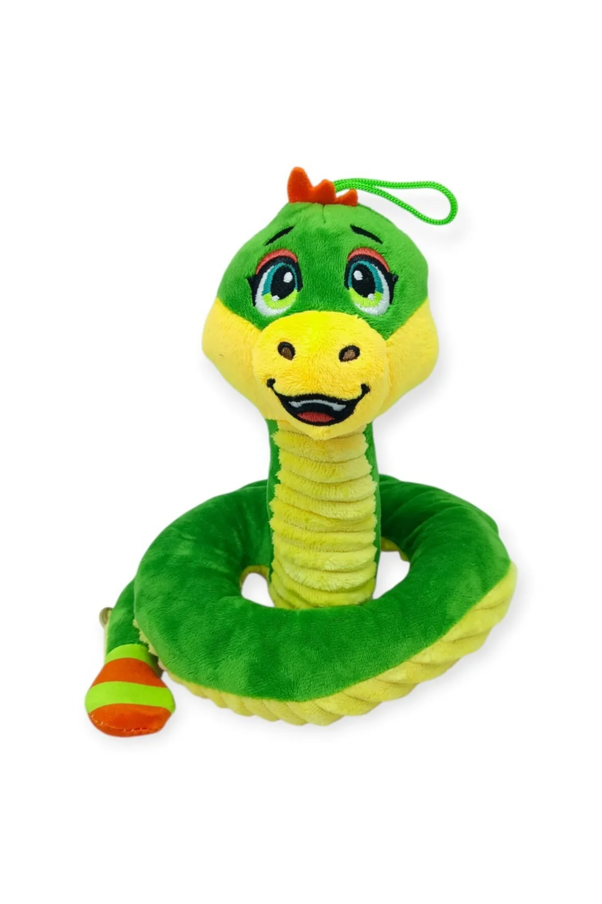 Peluş Sevimli Hayvanlar 35 cm - Yeşil Çıngıraklı Yılan (Lisinya)