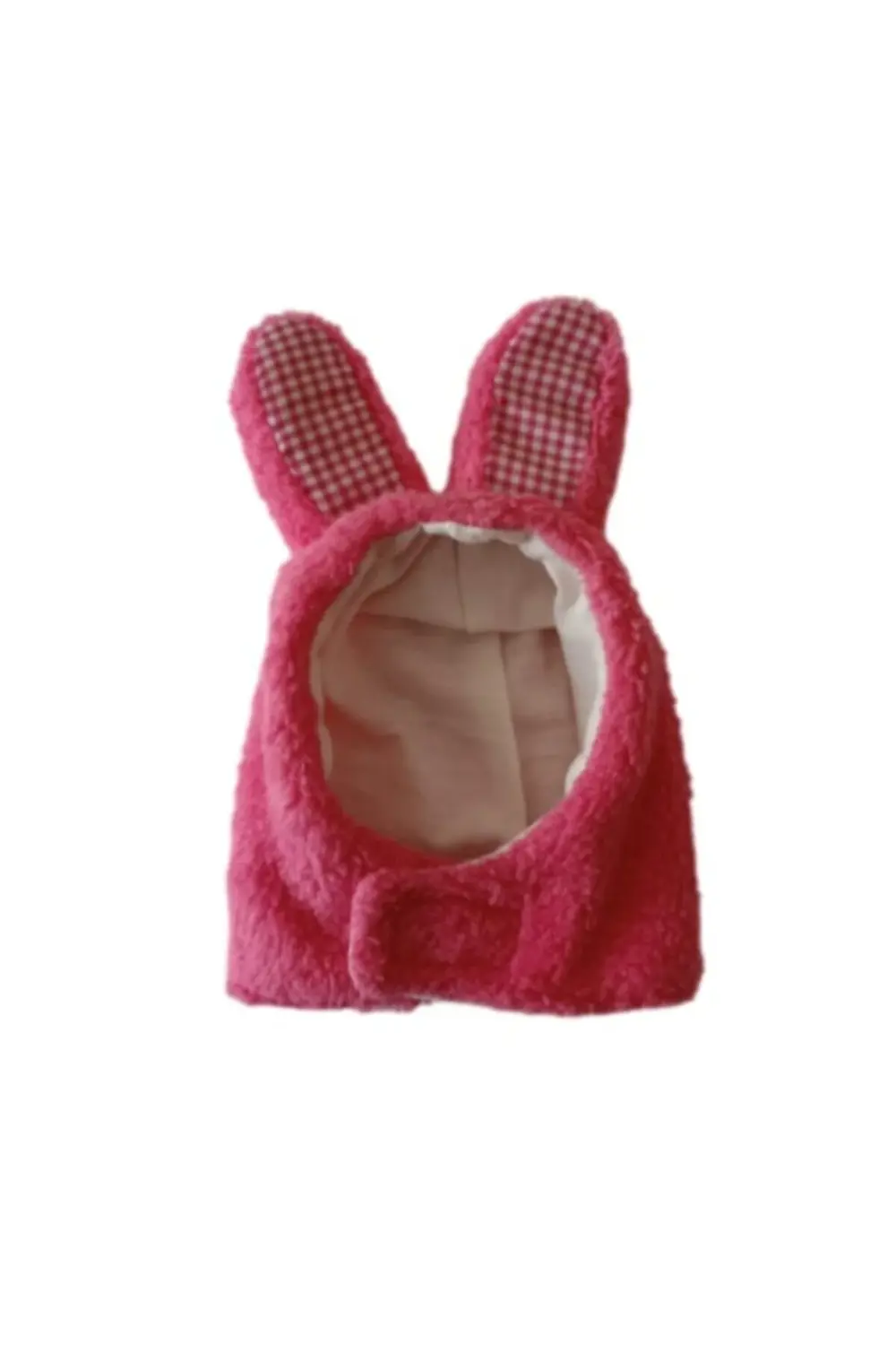 Peluş Tavşan Kulaklı Pembe Kedi Köpek Şapkası Yumuşacık Kedi Köpe