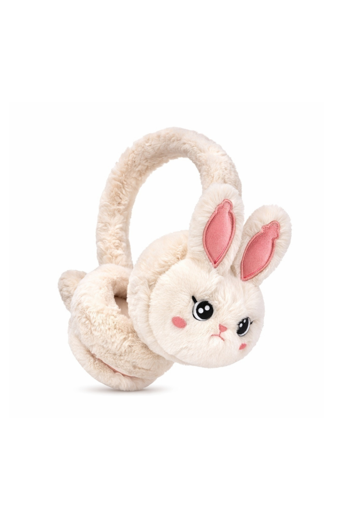Peluş Tavşan Kulaklı Bluetooth Kulaklık Kablosuz Müzik ve TF Kart