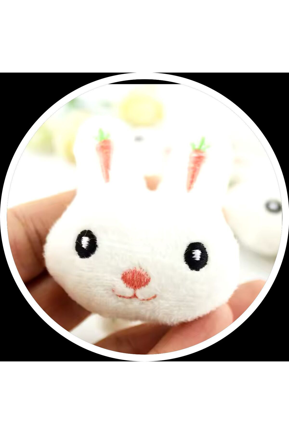 Arescollection Peluş Tavşanli Lastikli Simit Çocuk Saç Tokasi