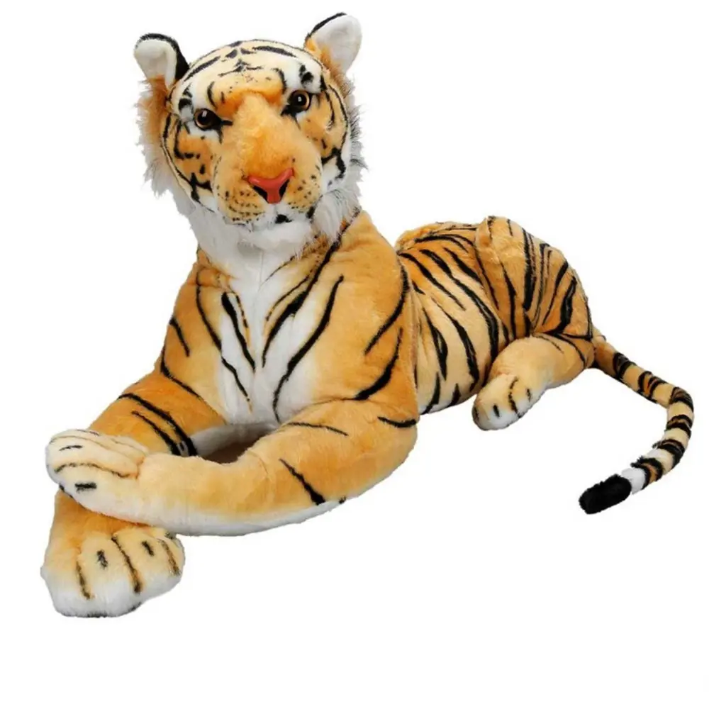 Peluş Yatan Kahverengi Kaplan Peluş Yatan Kahverengi Kaplan