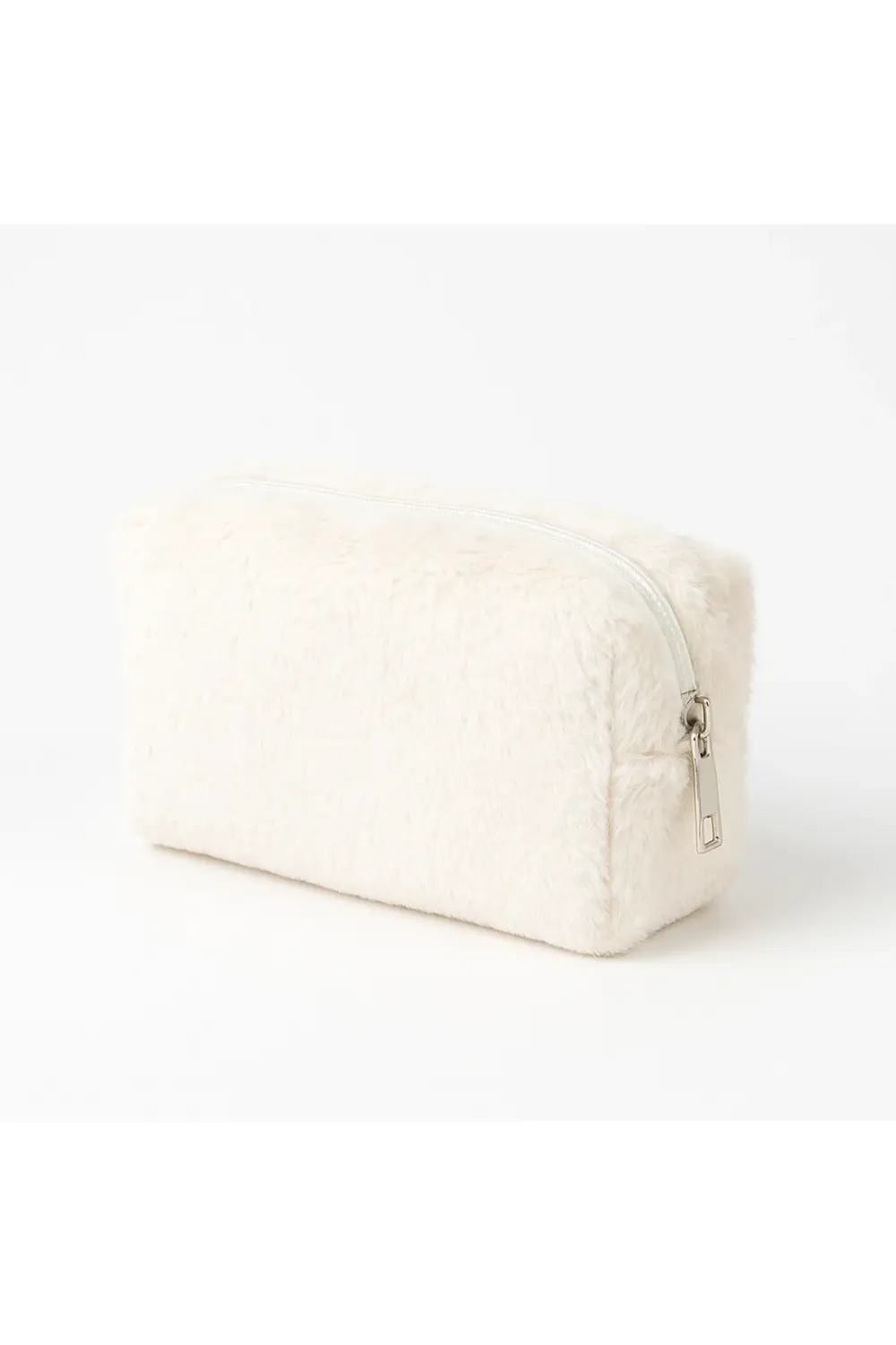 Peluş Yumuşacık Makyaj Çantası - Kozmetik Organizeri Kahverengi