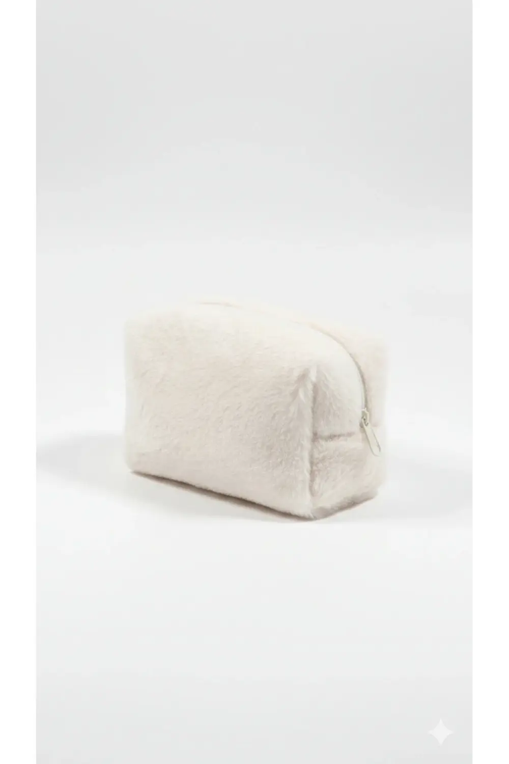 Peluş Yumuşacık Makyaj Çantası - Kozmetik Organizeri Kahverengi