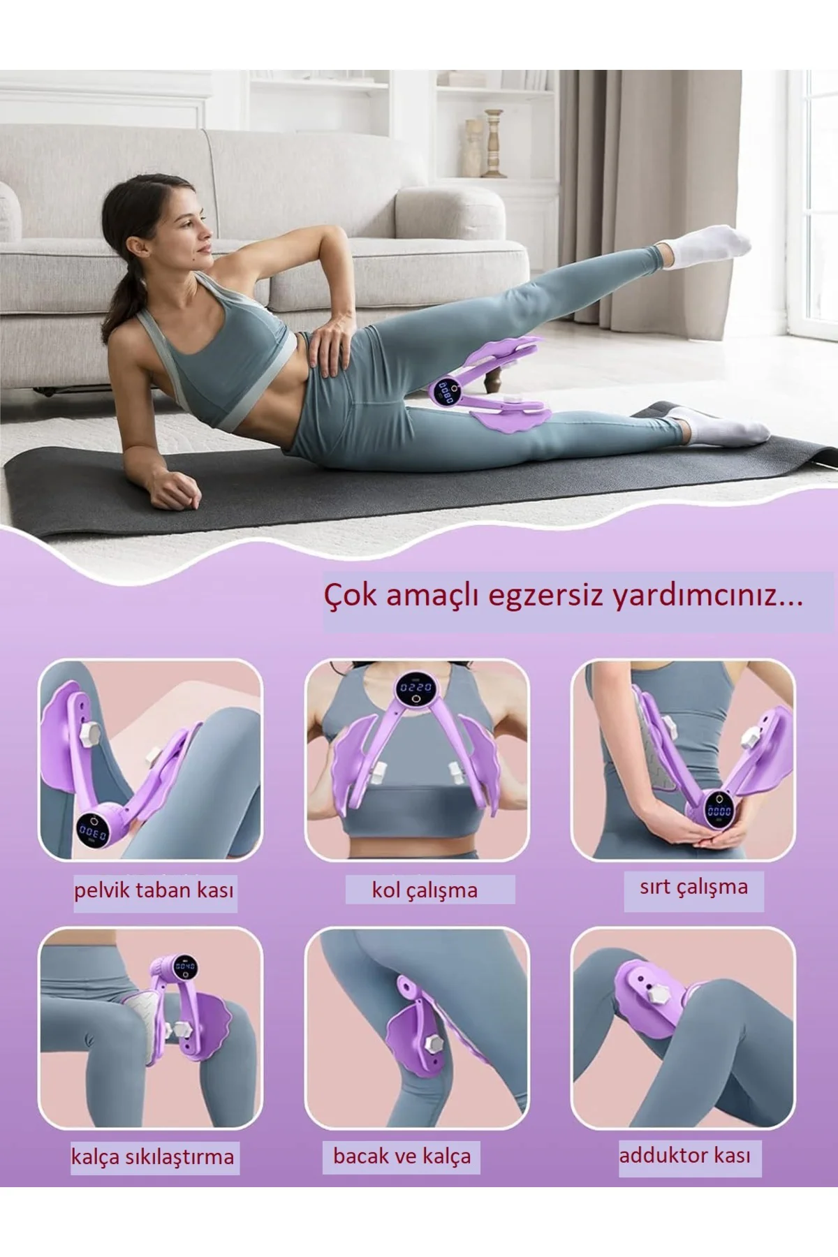 Pelvik Taban Kasları Egzersiz Aleti Sayaçlı - Kegel pelvic uyluk kalça eğitmeni Pelvik Taban Kasları Egzersiz Aleti Sayaçlı - Kegel pelvic uyluk kalça eğitmeni