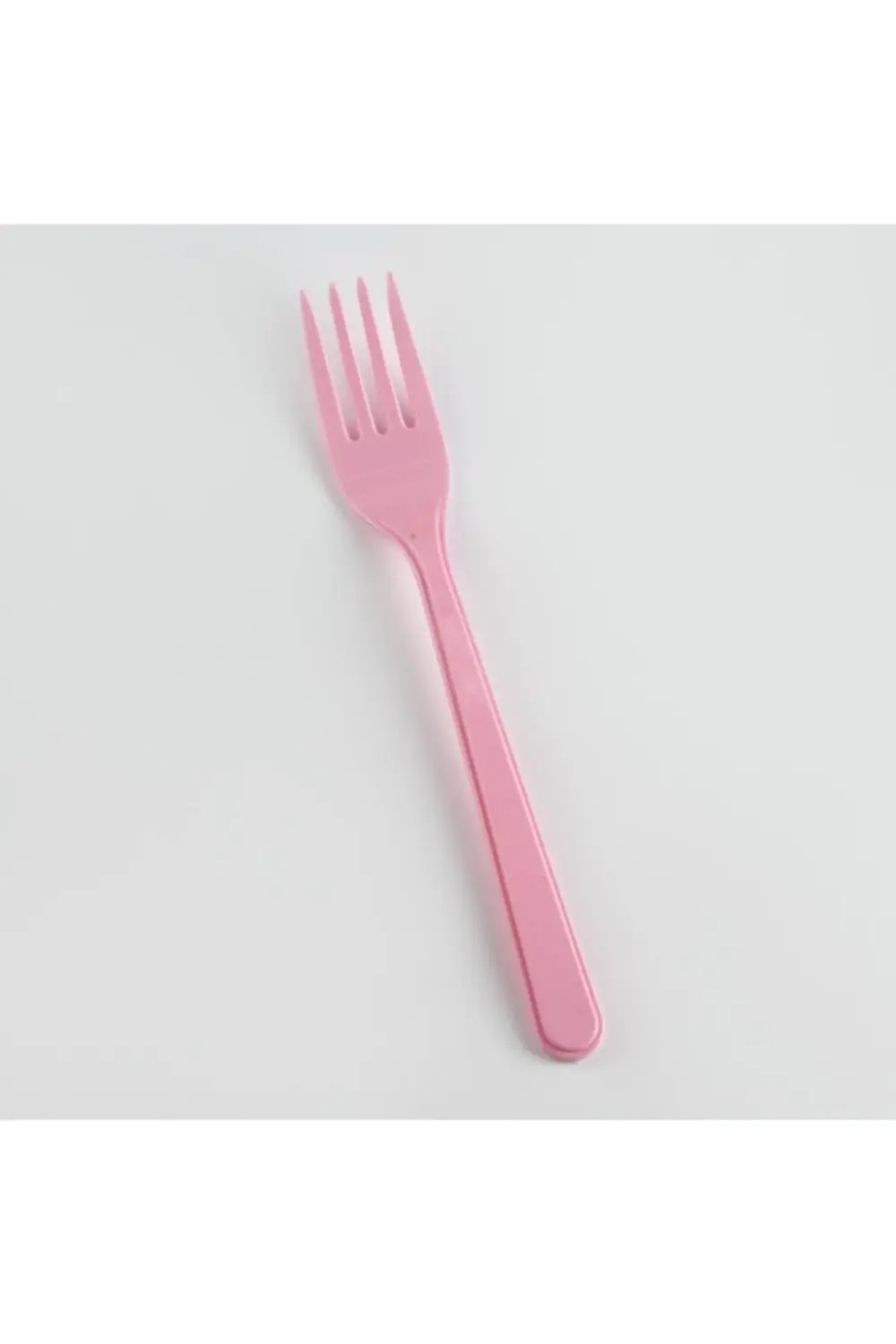 Pembe 25'li Plastik Çatal