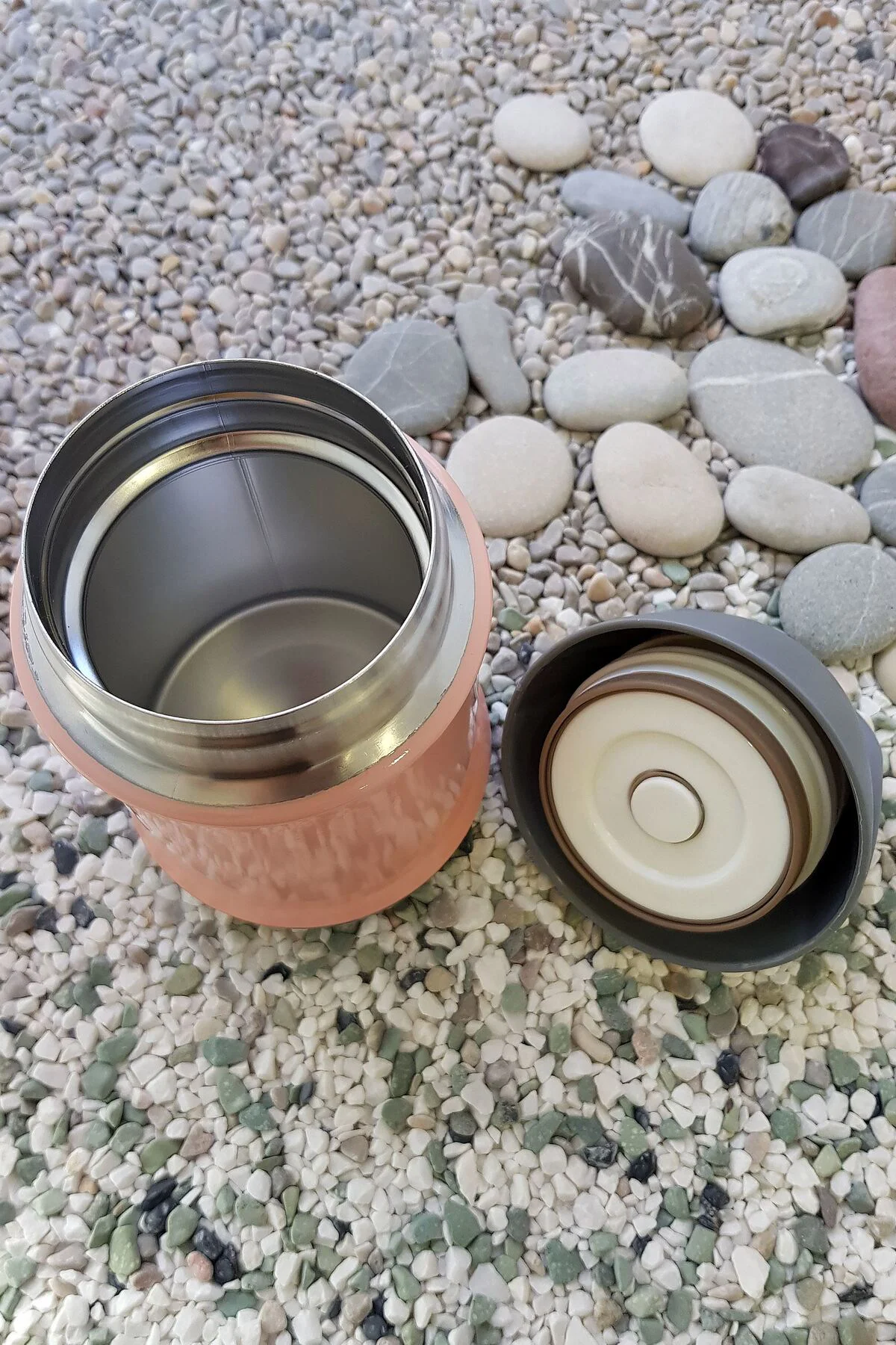 Pembe 304 Çelik 450 ml Vakumlu Bebek Mama Yemek Saklama Termosu c