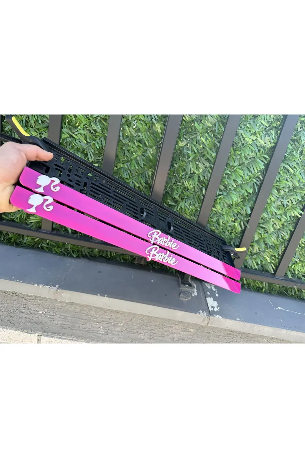 Pembe 3d Kabrtmalı Pleksi Araba Plakalığı 1 Takım