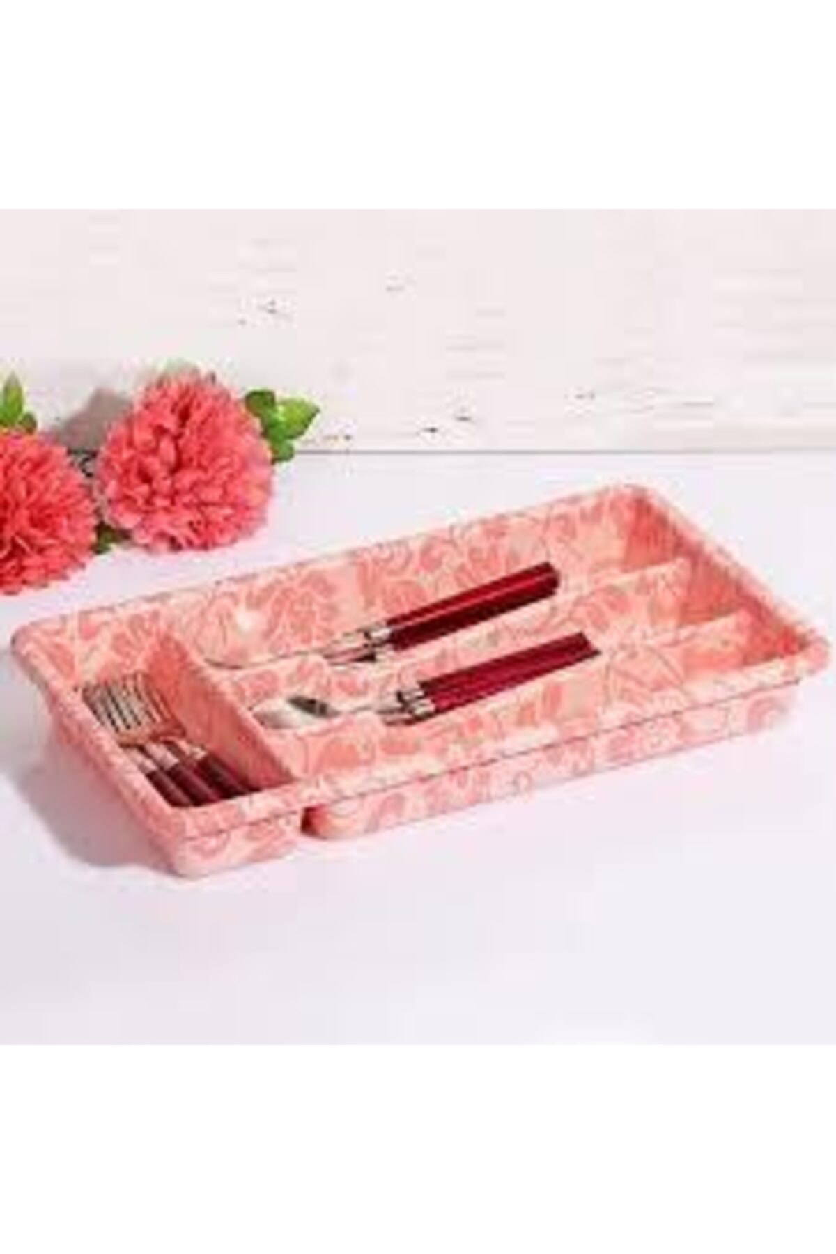 Alberlo Pembe 4 Bölmeli Kaşiklik