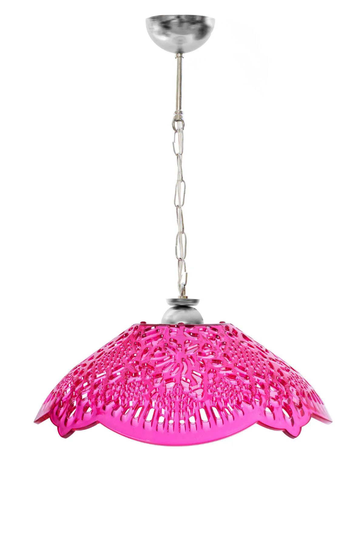 Pembe Akrilik Avize – Modern Dekoratif Aydınlatma 35x35x12 cm