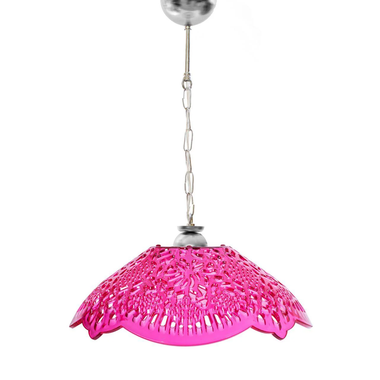 Pembe Akrilik Avize – Modern Dekoratif Aydınlatma 35x35x12 cm