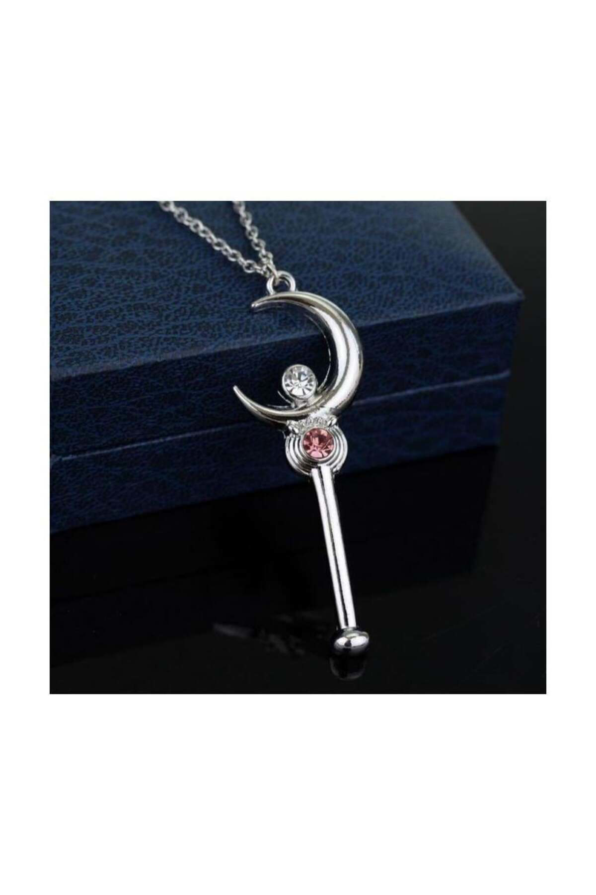 Pembe Anime Sailor Moon Diamond Anahtar Zincirli Kolye