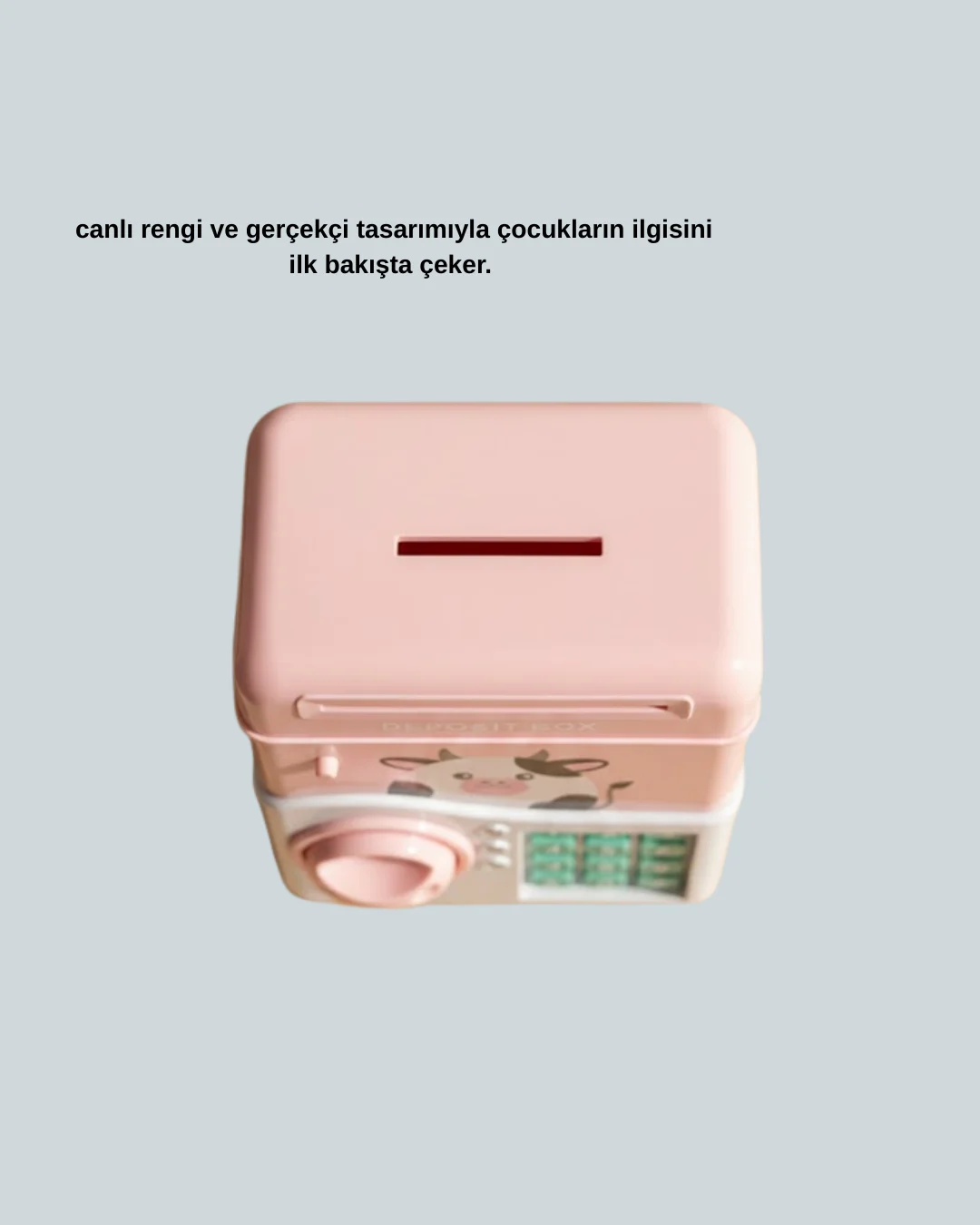 Pembe ATM Kasa Görünümlü Elektronik Şifreli Çocuk Kumbarası