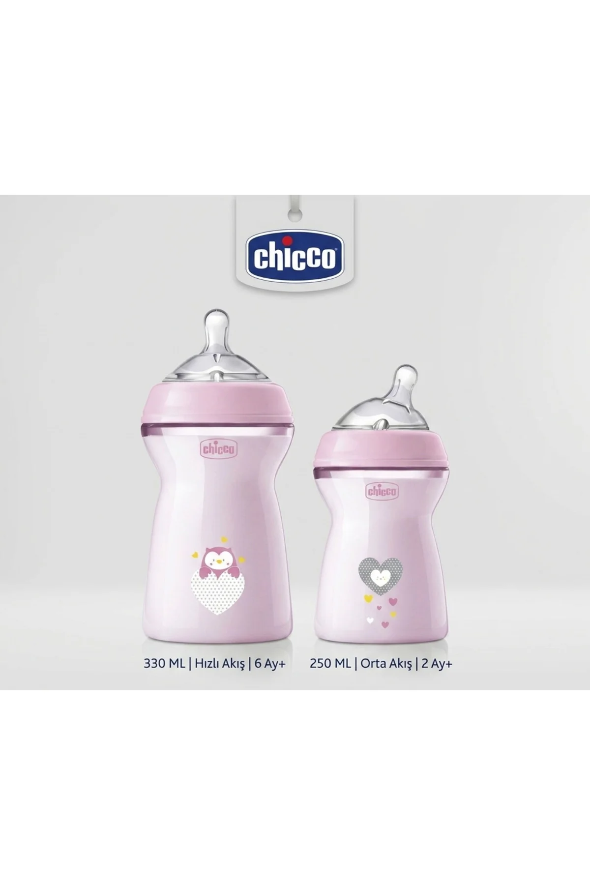 Pembe Biberon Seti 250 ml + 330 ml PP