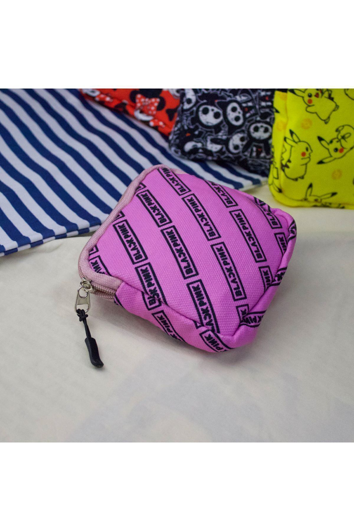 Pembe Black Pink Logo Kolaj Makyaj Çantası