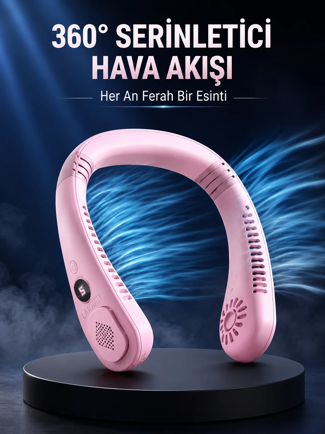 Pembe Boyun Fanı Kablosuz Taşınabilir Sessiz Çalışan Kişisel Serinletici Fan Fiyatı, Yorumları ve Özellikleri