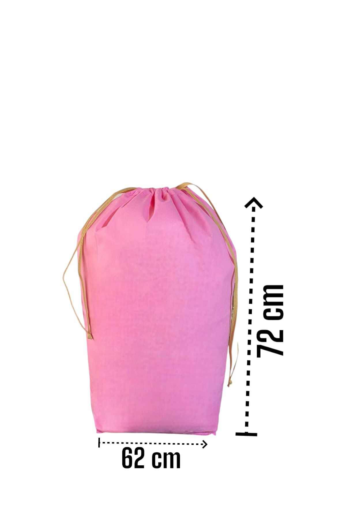 Pembe Büzgülü Hurç Large 72x62 cm - Taşınma Çantası - Yorgan Yast