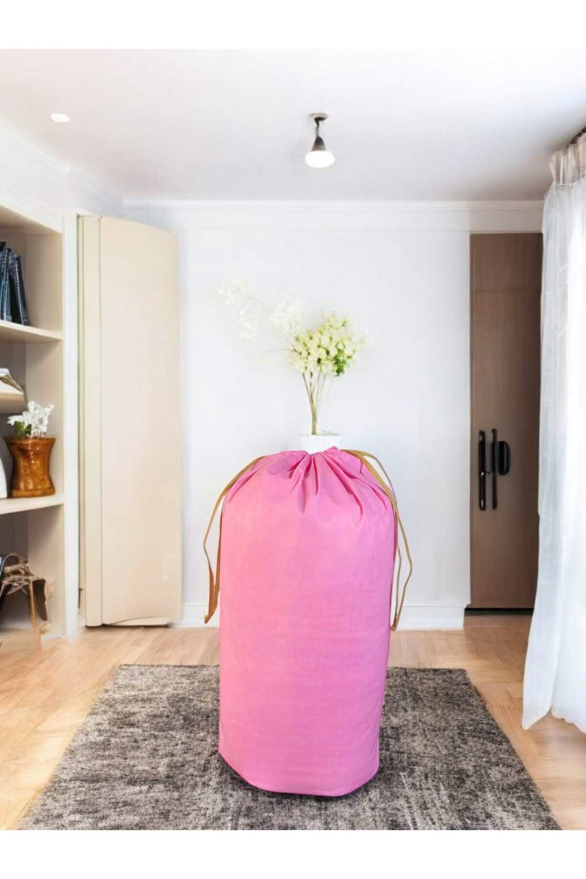 Balkan Room Pembe Büzgülü Hurç Xlarge 86X62 Cm - Taşınma Çantası - Yorgan Yas