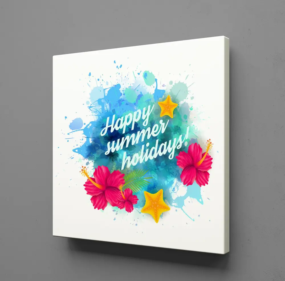 PEMBE ÇİÇEKLER KANVAS TABLO