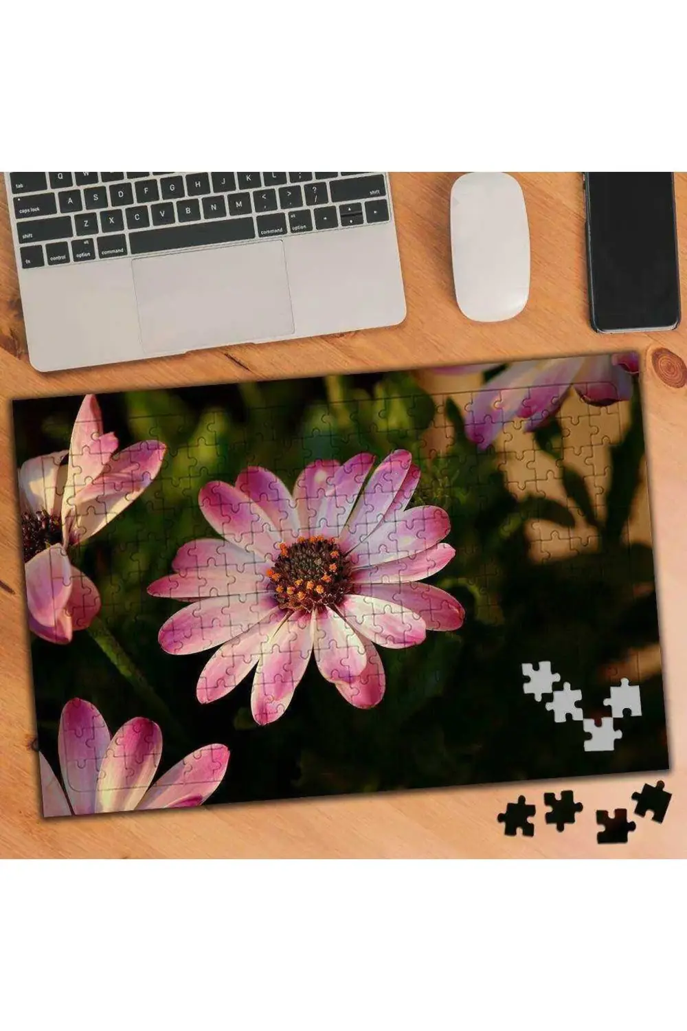 Pembe Çiçekler - Peyzaj 240 Parça Puzzle Yapboz - 74760