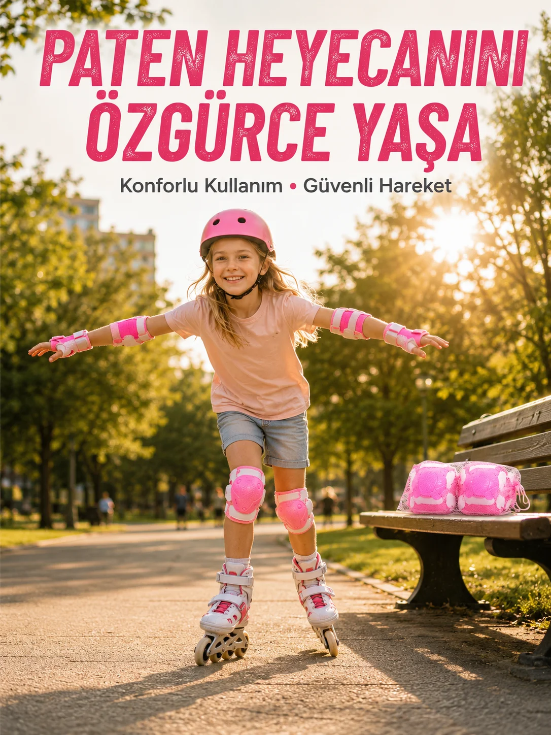 Pembe Çocuk Kaykay Paten Scooter Bisiklet Koruyucu Dizlik Fiyatı, Yorumları ve Özellikleri