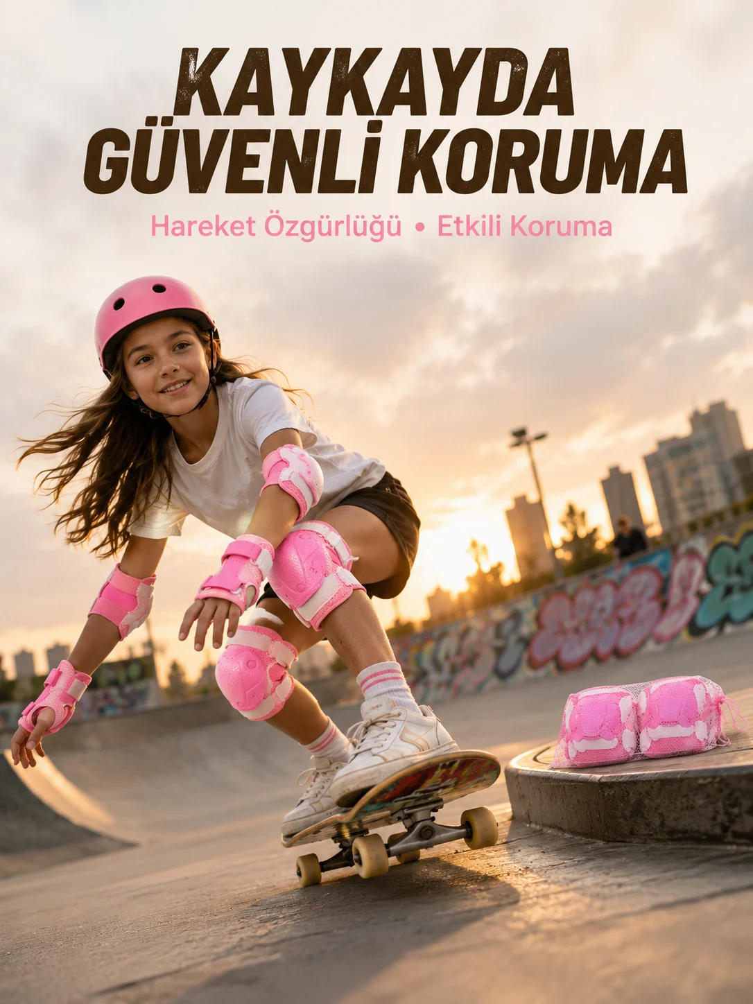 Pembe Çocuk Koruyucu Dizlik Dirseklik ve El Bilek Koruyucu Fiyatı, Yorumları ve Özellikleri