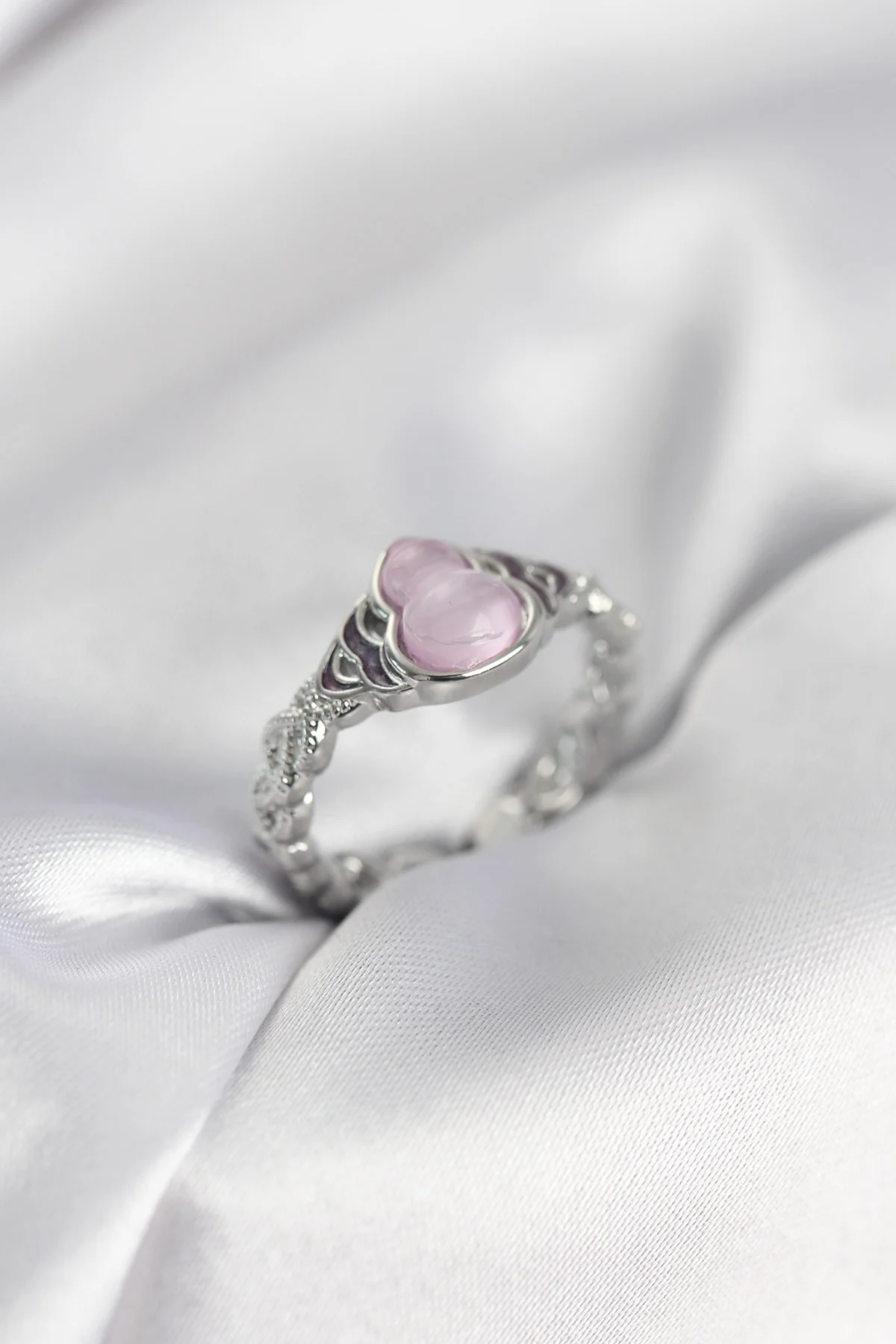 Pembe Damla Model Kadın Yüzük - Gümüş Kaplama Zirkon (5886) | Günlük & Abiye