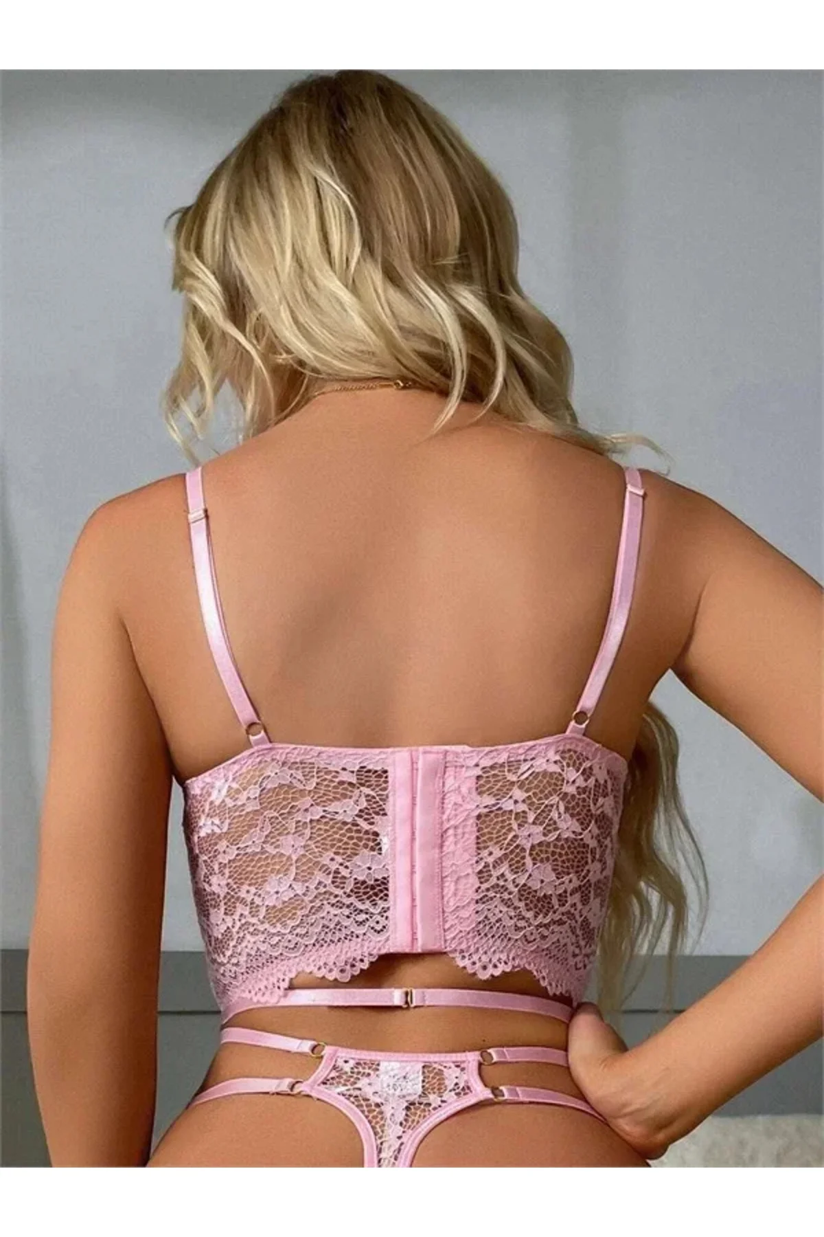 Pembe Dantelli Jartiyer Büstiyer Takımı Fiyatı, Yorumları ve Özellikleri