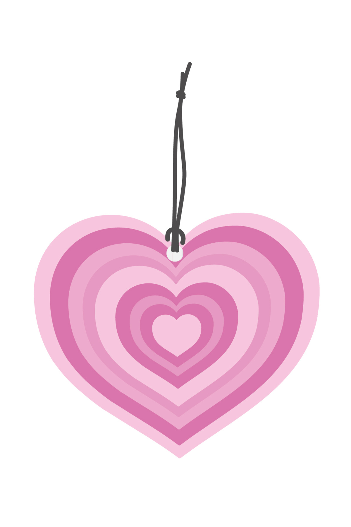 Pembe Dönence Kalp Görselli Oto Kokusu Dikiz Ayna Süsü Torpido Ve