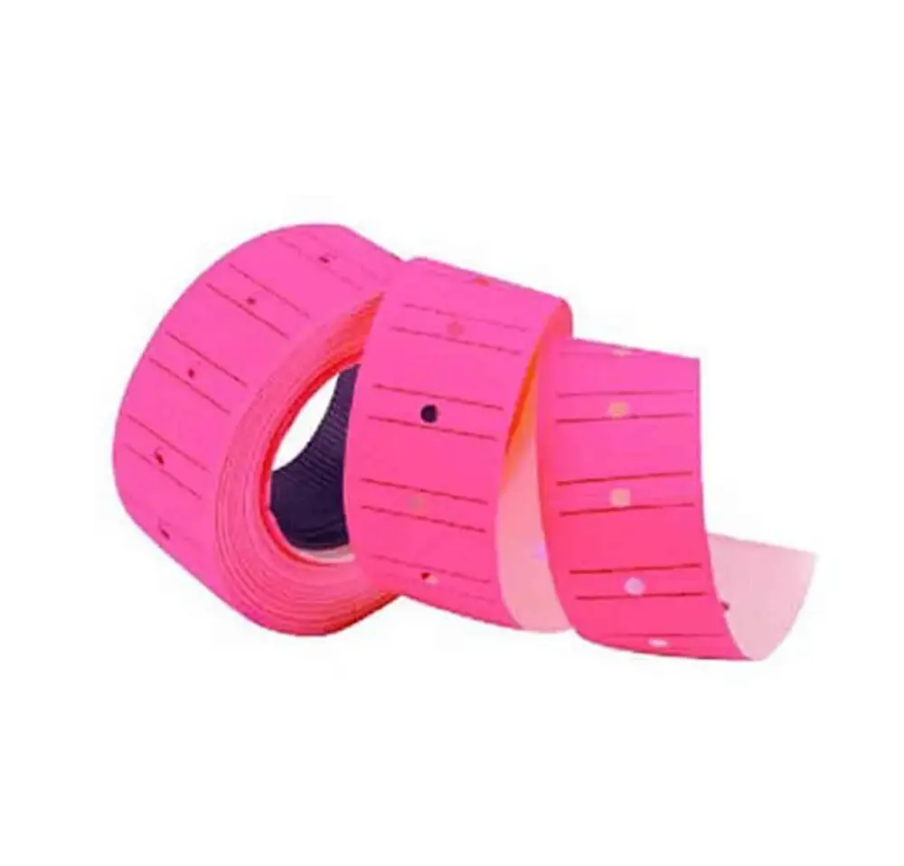 Pembe Fiyat Etiketi 12x21 mm - 1 Adet