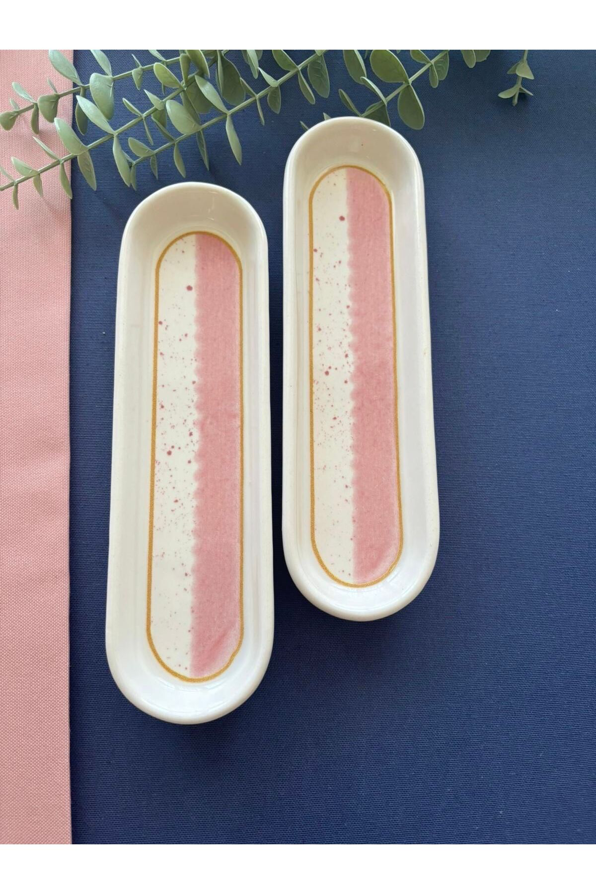 Pembe Gelincik 2 Adet Zeytinlik Sunum Tabağı