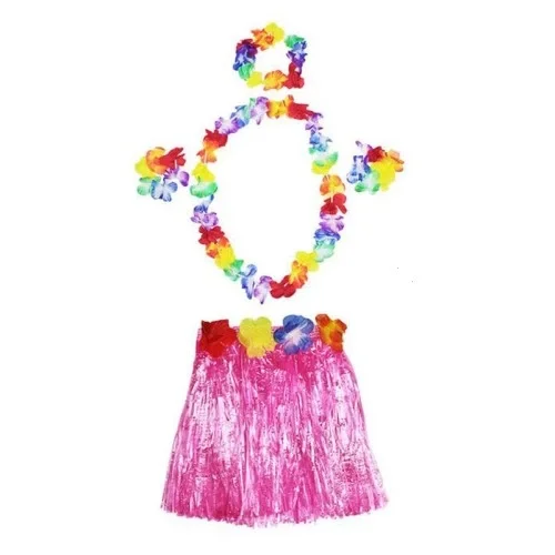 Pembe Hawaii Seti - Kolye, Etek, Taç ve Bileklik Pembe Hawaii Seti - Kolye, Etek, Taç ve Bileklik