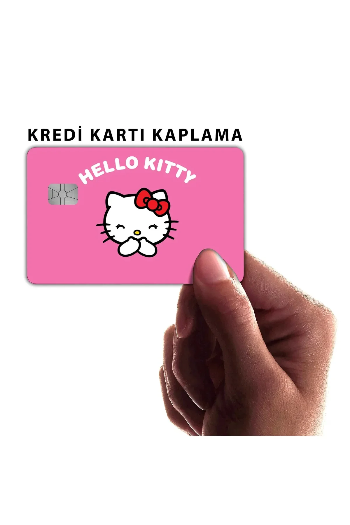 Pembe Hello Kitty Tasarımlı Kredi Kartı Kaplama