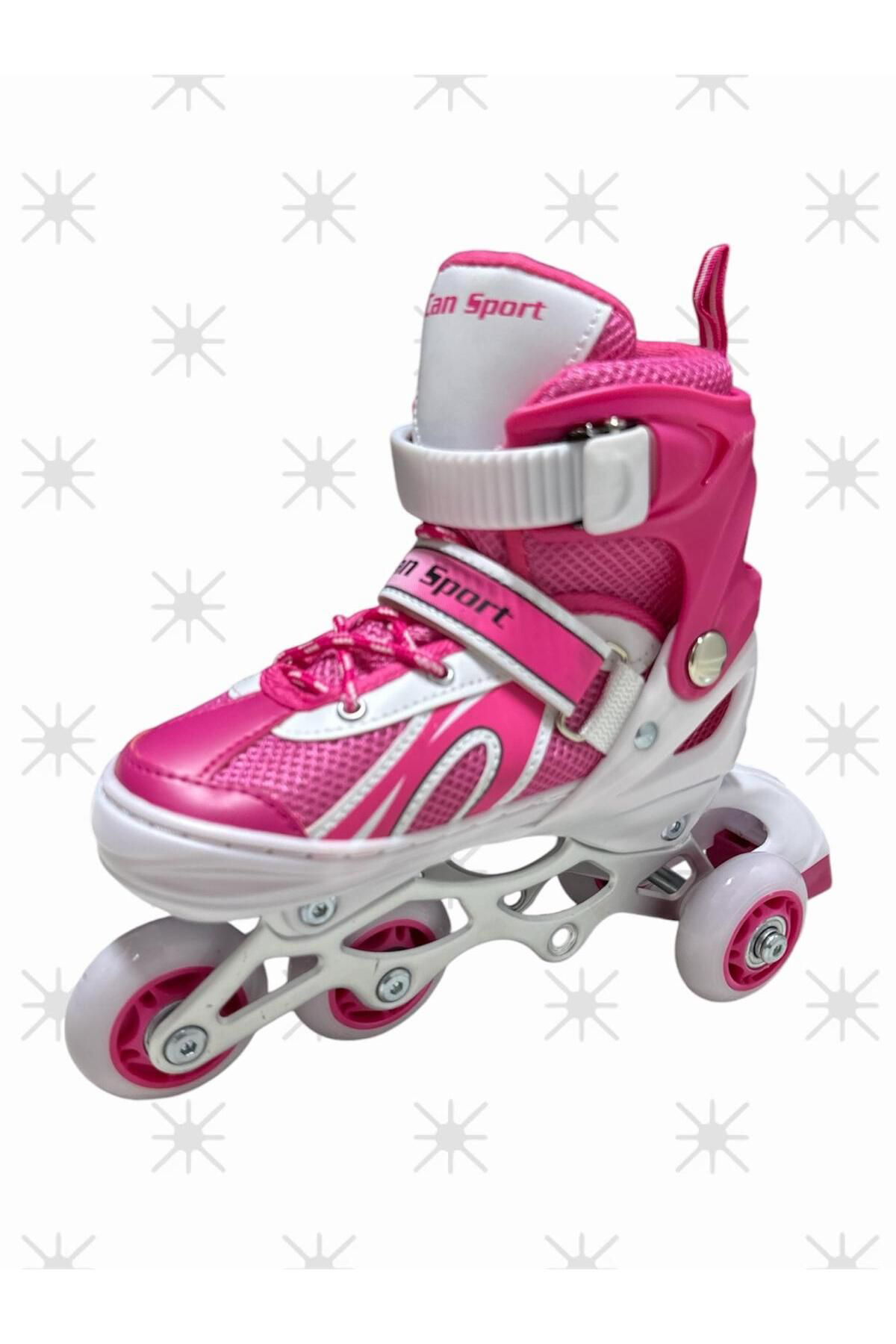 Pasifik Toys Pembe İşikli Ayarlanabilir 4 Tekerli Aliştirma Çocuk Pateni