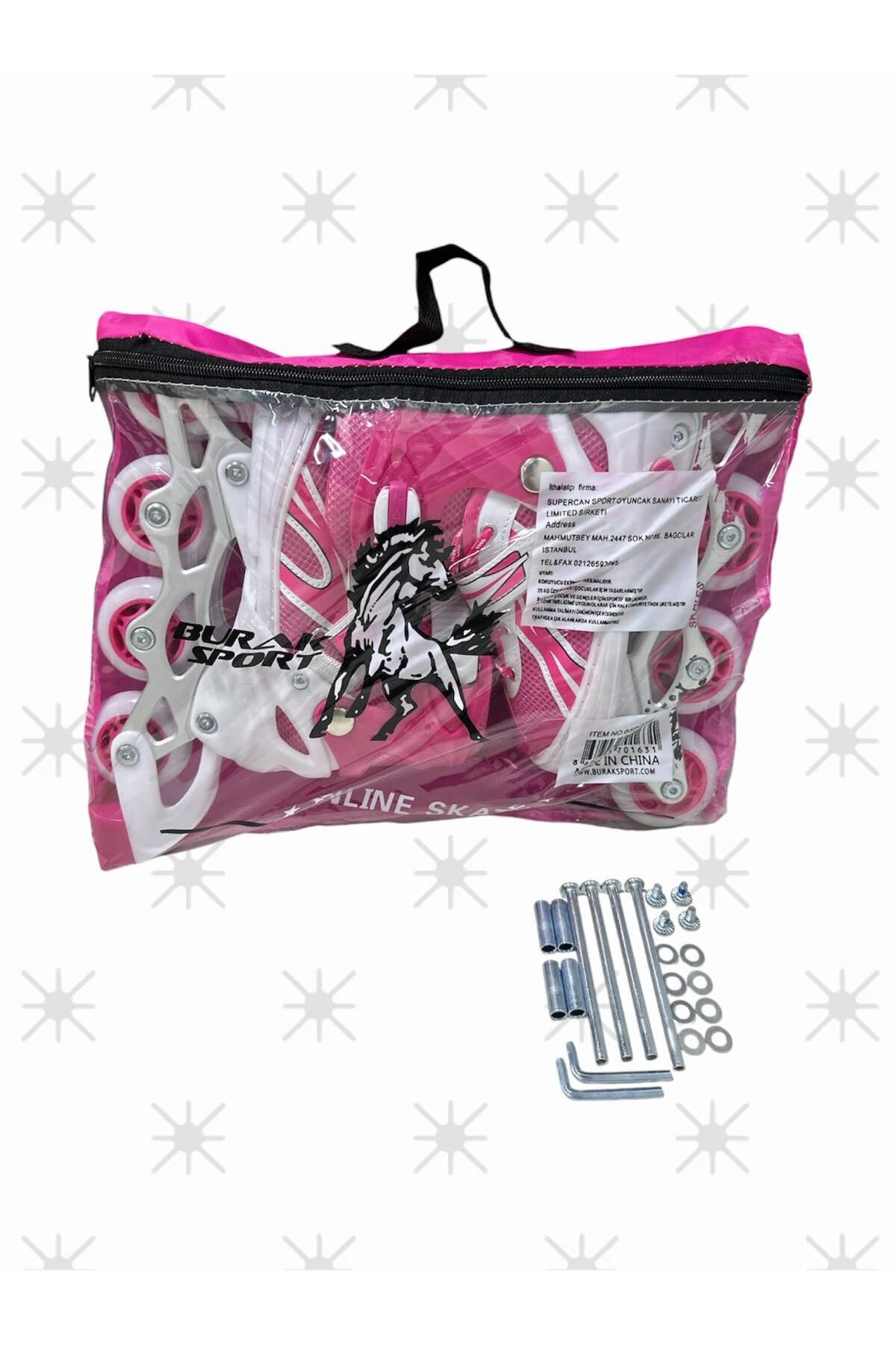 Pasifik Toys Pembe İşikli Ayarlanabilir 4 Tekerli Aliştirma Çocuk Pateni