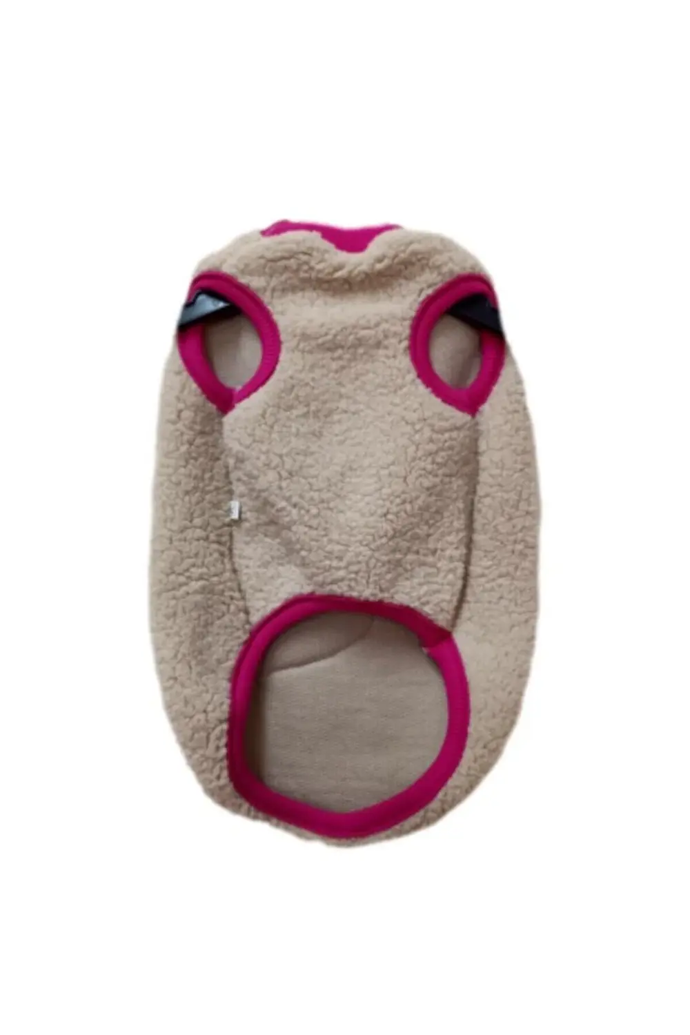 Pembe Kalpli Yumuşacık Krem Welsoft Kumaş Kedi ve Köpek Kıyafeti