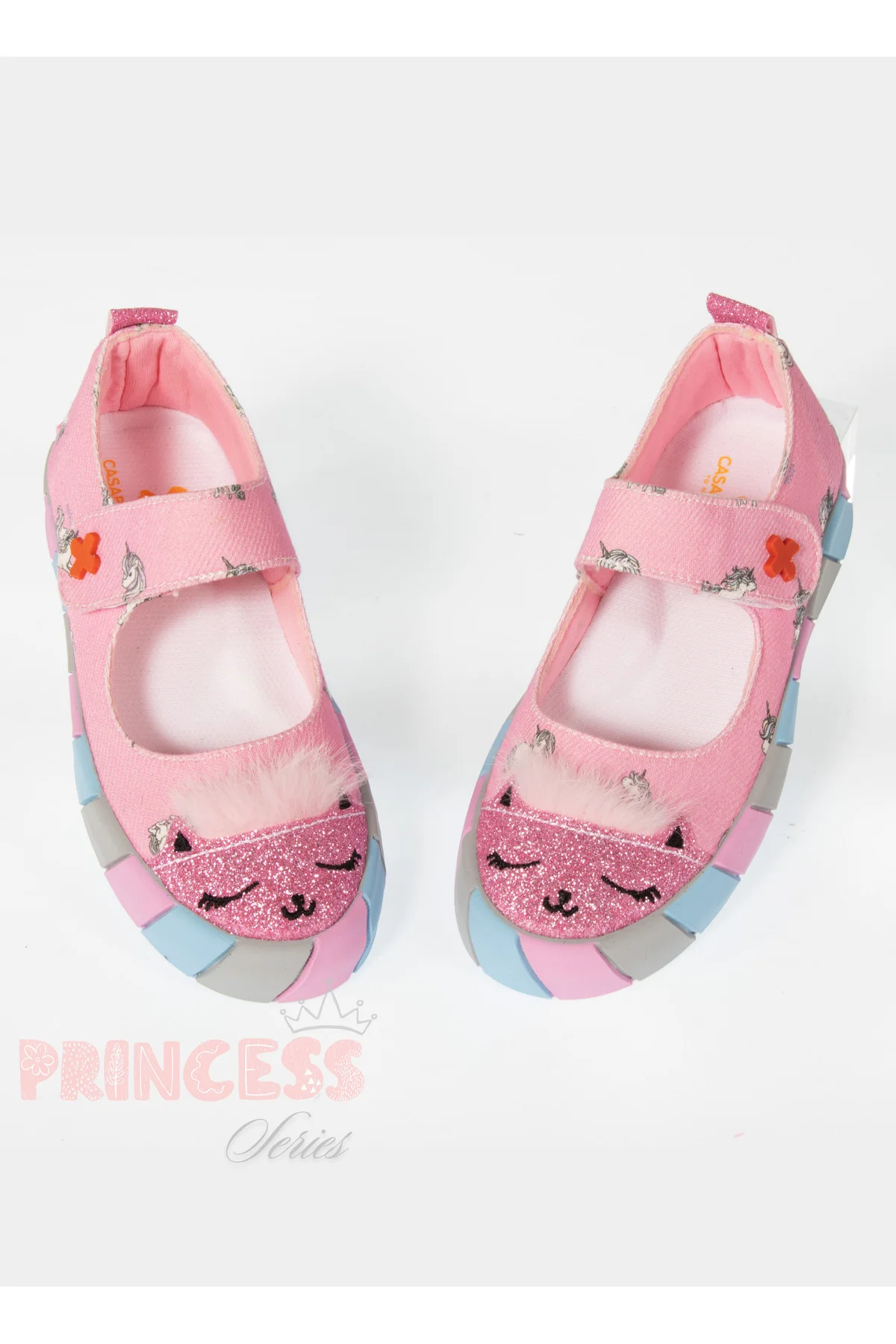 Pembe Kedi Kanvas 3d Kız Çocuk Babet Sneakers Pembe Kedi Kanvas 3d Kız Çocuk Babet Sneakers