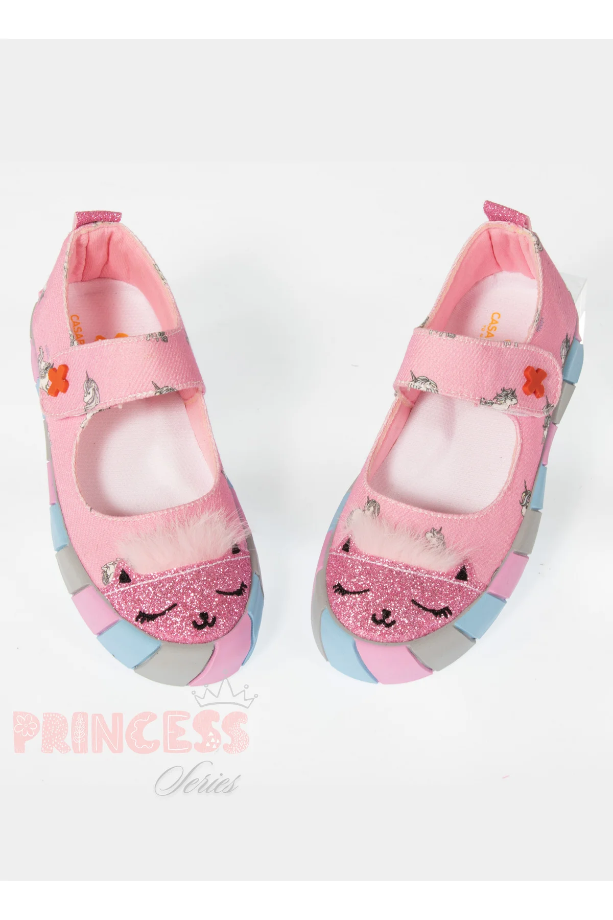 Pembe Kedi Kanvas 3d Kız Çocuk Babet Sneaker Pembe Kedi Kanvas 3d Kız Çocuk Babet Sneaker