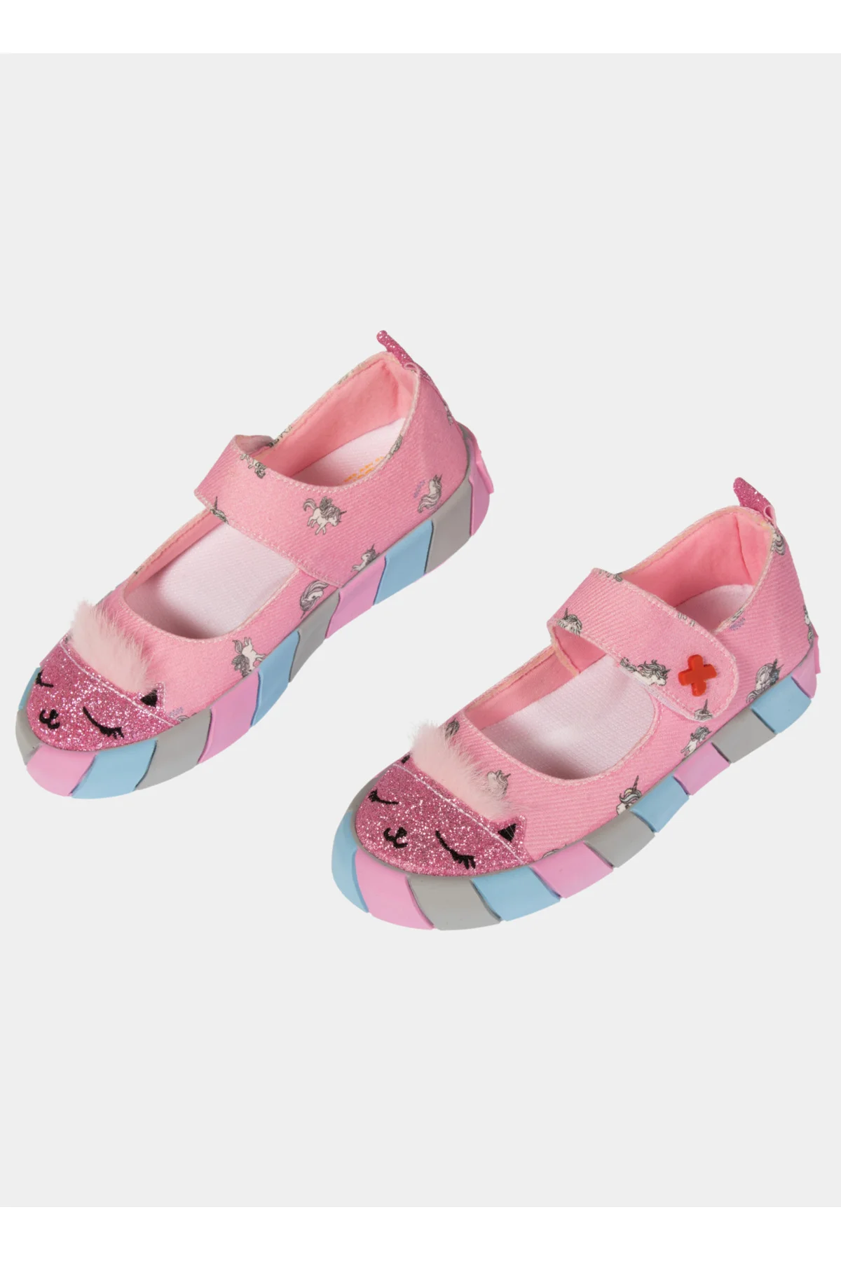 Pembe Kedi Kanvas 3d Kız Çocuk Babet Sneaker Pembe Kedi Kanvas 3d Kız Çocuk Babet Sneaker