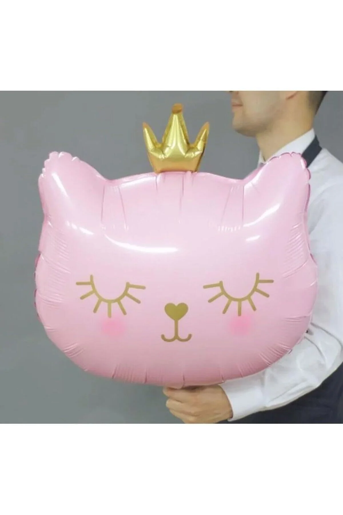 Pembe Kedi Temalı 8 Yaş Folyo Balon Seti Doğum Günü Dekorasyonu