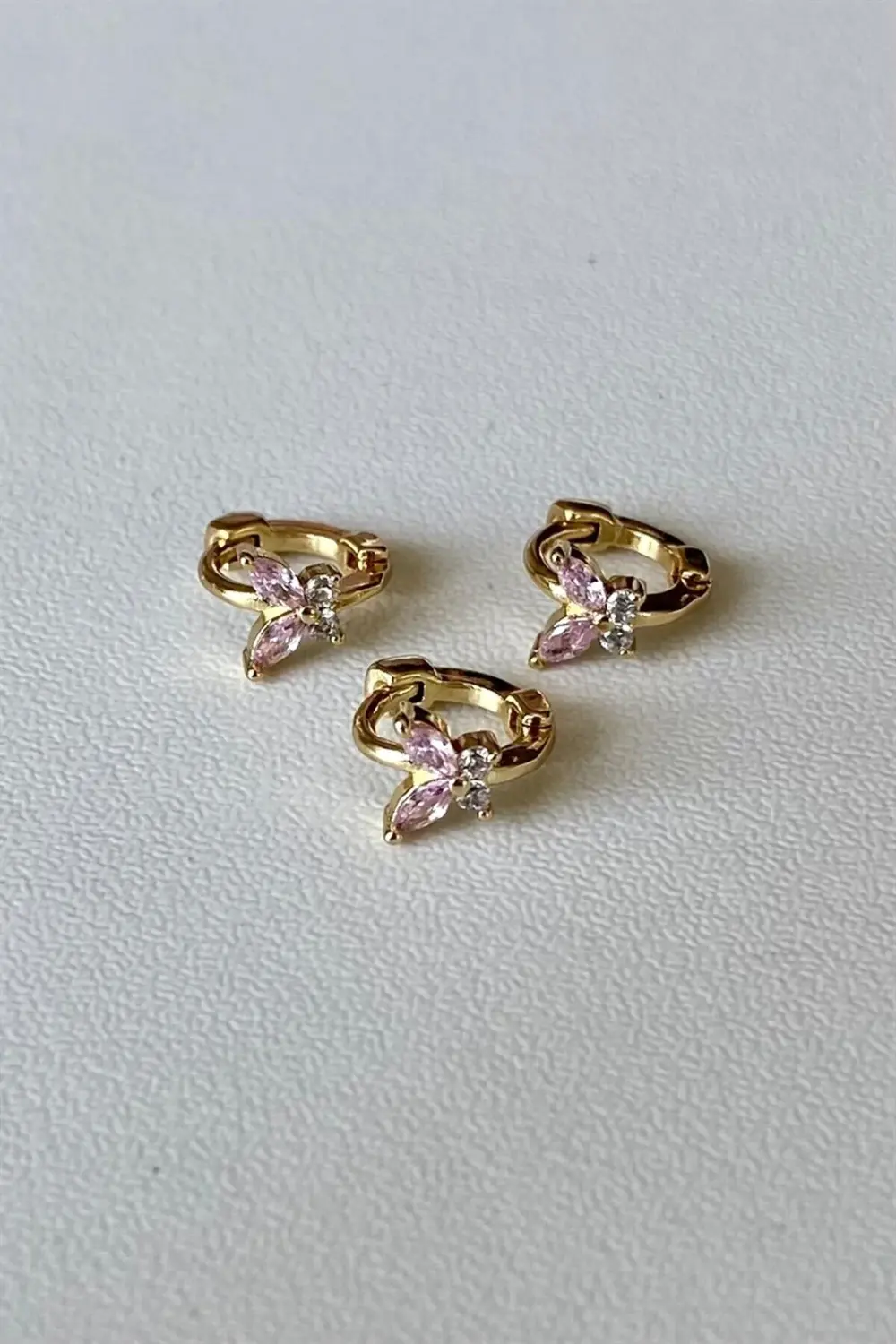 Pembe Kelebek 4 Mm Tragus Halka Piercing | Cerrahi Çelik