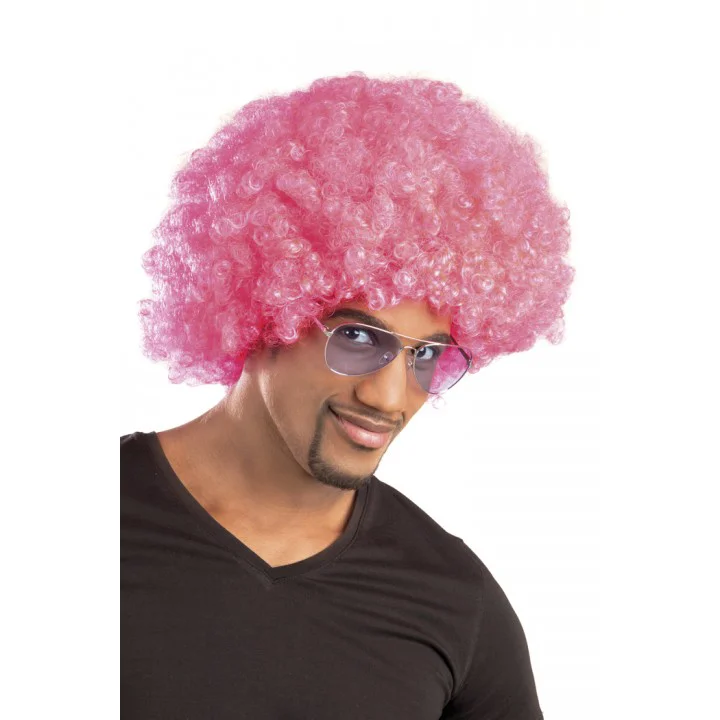 Pembe Kıvırcık Afro Bonus Peruk – Düşmeyen Astarlı Saç Peruku