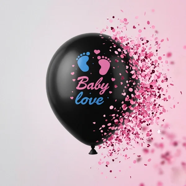 Pembe Konfetili Cinsiyet Balonu Pembe Konfetili Cinsiyet Balonu