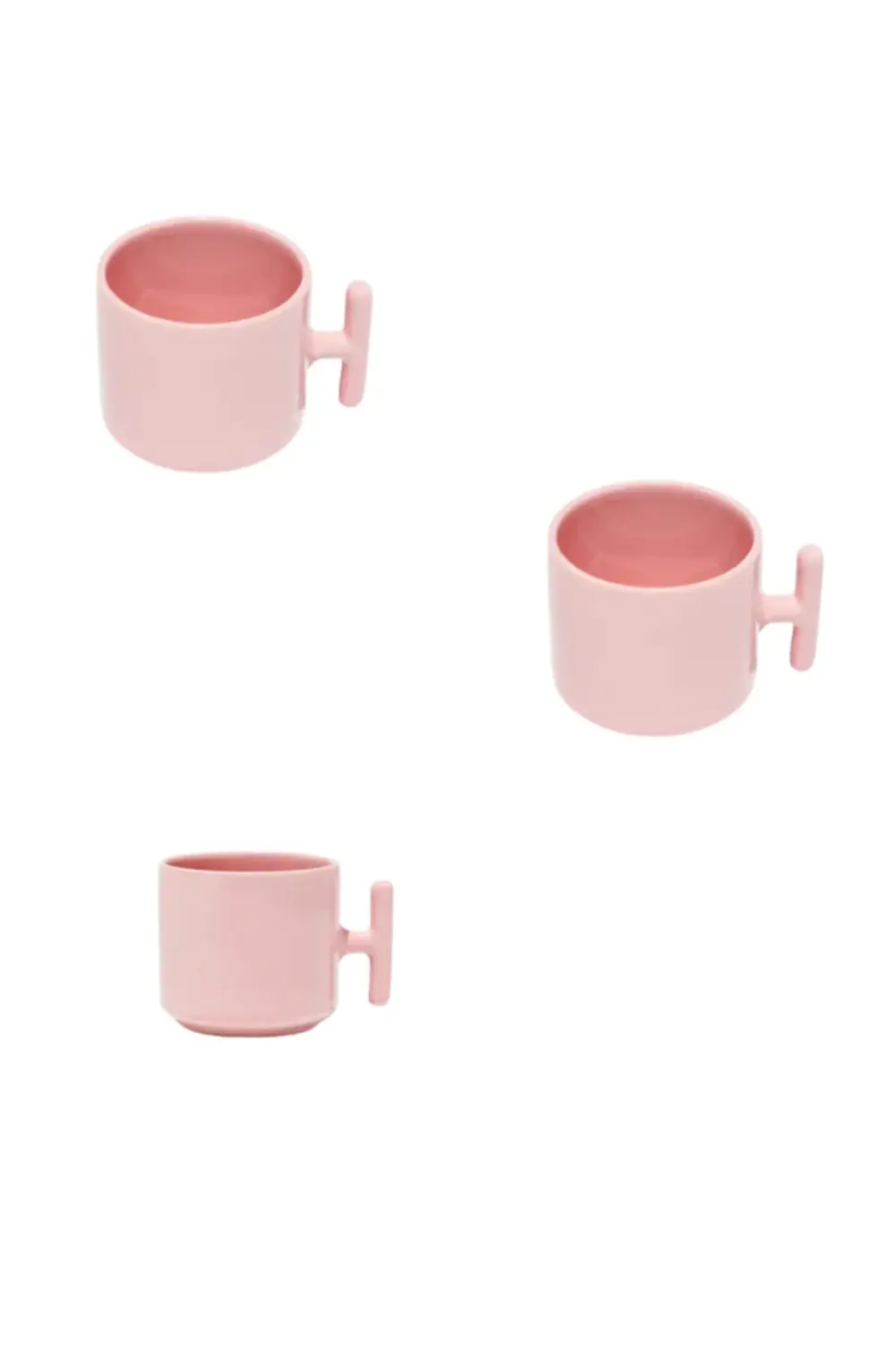 Pembe Kupa Bardak - Yılbaşı Ağacı, Kardan Adam, Kurabiye Desenli,