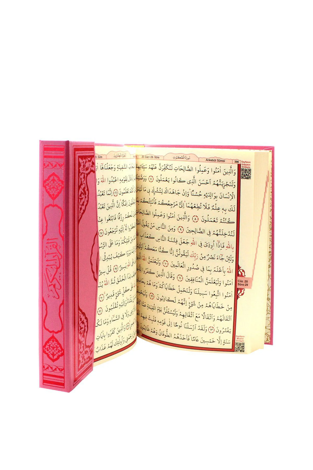 Pembe Kur'an-i Kerim Orta Boy Fetih Yayınları Bilgisayar Hatlı