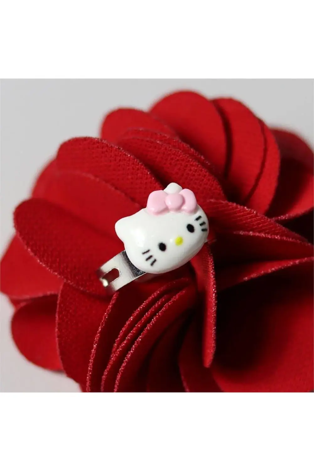 Pembe Kurdeleli Hello Kitty Face Yüzük